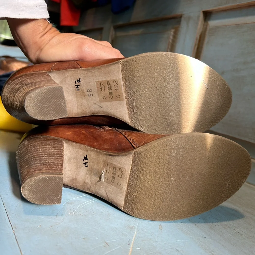 Women’s 8.5 Steve Madden Loretta leather slouch ankle boots - Picture 5 of 6